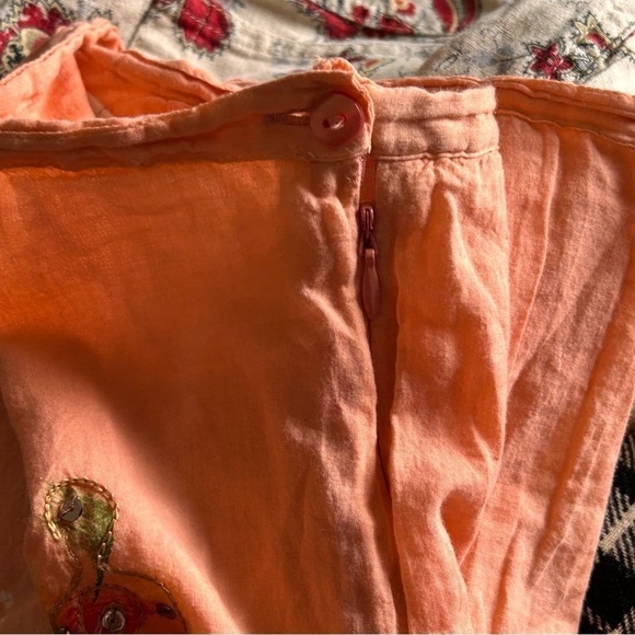 Max Studio Boho Embroidered Sequin Floral Vine Aline Skirt Women Size 4 - Picture 11 of 14